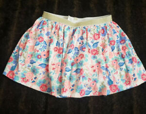 Tommy Bahama Girls Youth Large White Blue Floral Skirt Skort Lined Shorts