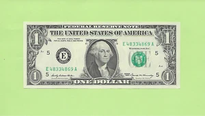 N1S... 1969...UNCIRC $1 E 4833 4869 A... 1969 $1 E-A BELLA NOTA - Foto 1 di 2