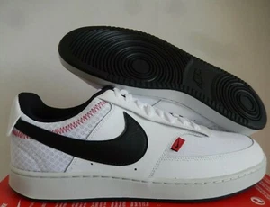 Size 8.5 - Nike Court Vision Low Premium White Black - Picture 1 of 3