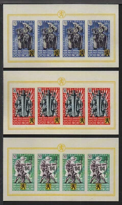 ✔️ GERMANY 3. Reich WWII Belgien Wapen SS 3 BLOCKS Veldpost NG REPRODUCTION! - Image 1 of 4