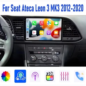 9" For Seat Ateca Leon 3 MK3 2012-2020 CarPlay Android 15 Car Stereo Radio GPS - Picture 1 of 21