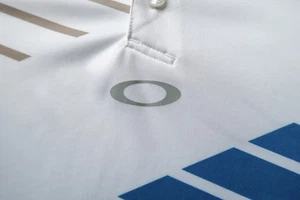 Oakley HydroLix White Graphic Polo (M) OMG!! ⛳️ - Picture 1 of 12