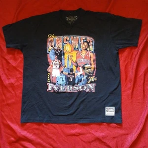Allen Iverson Mitchell Ness Tshirt Mens 2XL The Answer Philadelphia 76ers Hardwo - Picture 1 of 5