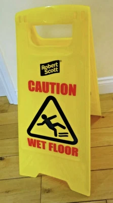 ROBERT SCOTT Full Size Wet Floor Warning Sign Cleaning In Progress Warning Sign Safety UK