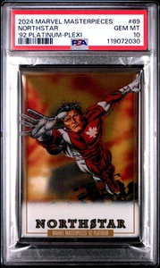 2024 MARVEL MASTERPIECES '92 PLATINUM PLEXI #69 NORTHSTAR PSA 10 - Picture 1 of 2