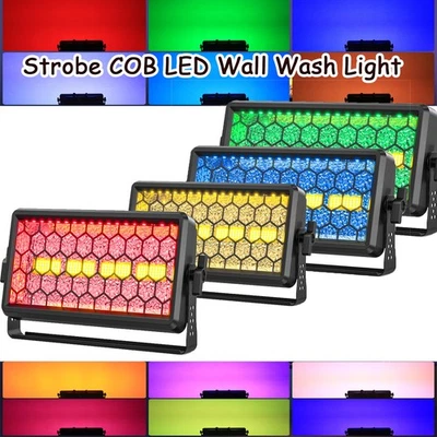 180W COB LED Wall Wash Light RGB Effects DMX512 Sound Active Master Slave Xmas - Image 1 of 4