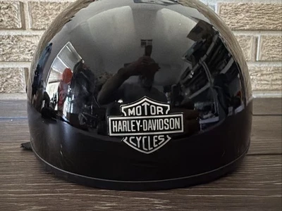 Casco mediano Harley Davidson motocicletas protección casco 57-58 CM negro Foto 1 de 4