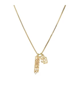Bijoux Sport by Luv Aj MLB Gold Plated Brass Charm Necklace San Diego Padres - Picture 1 of 1