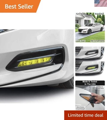 Honda Accord 2018-2020 Yellow Fog Light Tint Kit - Durable, Stylish & Easy Fit Foto 1 de 4