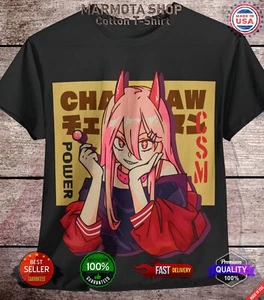 Power Chainsaw Man Shirt Waifu Ecchi Anime Tee T-Shirt Sexy Makima Kawaii Unisex - Bild 1 von 68