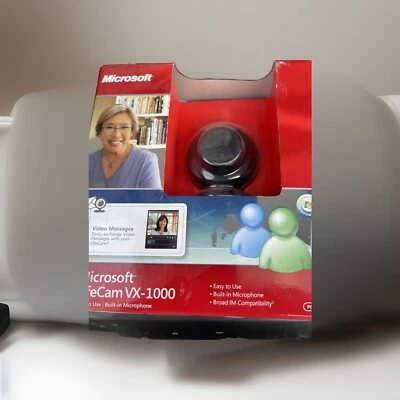 MICROSOFT : LIFECAM (webcam) Model VX-1000  w/ BUILT IN MICROPHONE New - Image 1 of 4