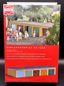 Busch H0 1648 Garagenkomplex, Bausatz für 5-ständige Garage | unbenutzt - Bild 1 von 1