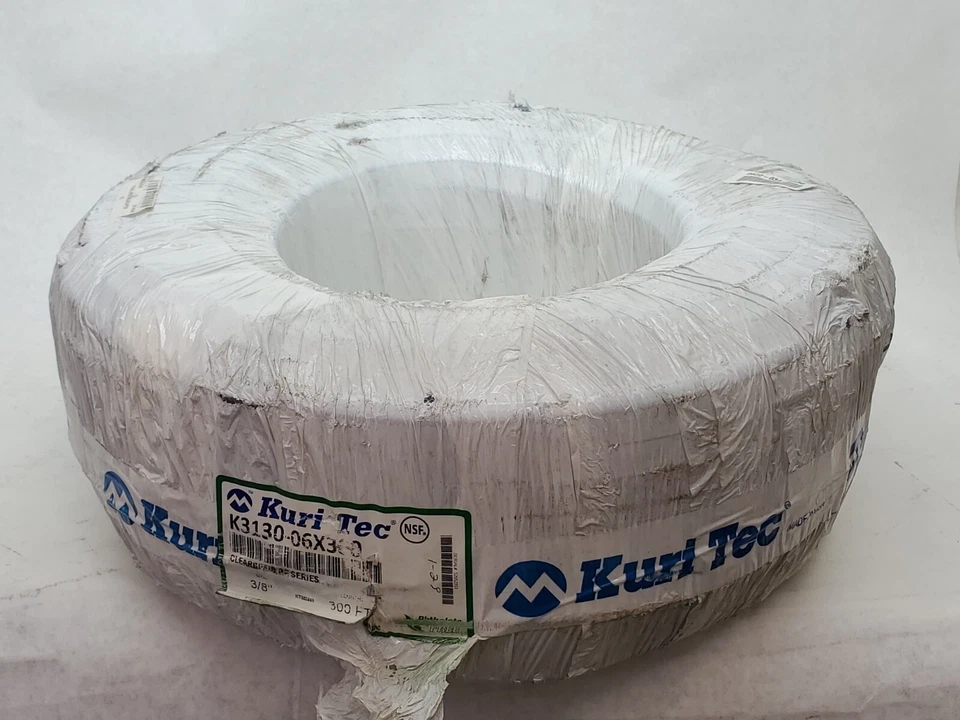Kuri Tec Clearbraid K3130 BF Heavy Wall PVC Food & Beverage Hose 3/8"ID x 300 FT - Image 1 of 4