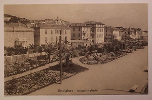 Cartolina Bordighera Spiaggia e Giardini Postcard - Imagen 1 de 2