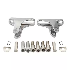 Passenger Mini Footpeg Mount Fit For Harley Touring Electra Street Glide 1993-Up - Foto 1 di 10