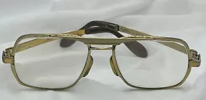 Vintage UNIVIS UF150 Aviator Eyeglasses Bronizine Frame 145mm *Engraved WM Foss* - Picture 1 of 7