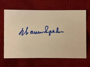 Warren Spahn- HOF Braves Pitcher - Signed 3x5 Index Card - Picture 1 of 3