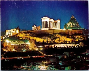 Acropolis by Night, Athens, Greece Postcard - Picture 1 of 2