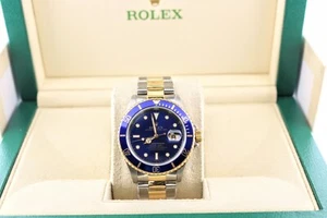 1997 Rolex Submariner 16613 Blue Dial TT Oyster No Papers 40mm - Picture 1 of 10