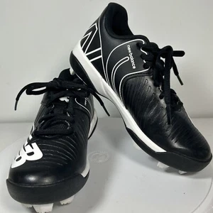 New Balance Boys J4040BK6 Size 13.5 Boys Black White Lace Up Baseball Cleats - Picture 1 of 11