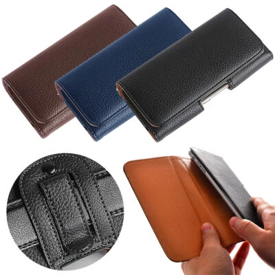 Horizontal Leather Pouch Case Cover Belt Clip For iPhone 16 Plus/Pro/Pro Max - Image 1 of 4