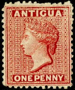 ANTIGUA SG13x, 1d lake, M MINT. Cat £180. WMK CC REV. PERF 12½. - Picture 1 of 1