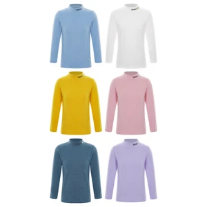 Kids Girls Boys Underwear Top Stretchy T-shirt Camping Undershirt Warm Pullover - Picture 1 of 61