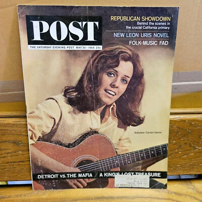 SATURDAY EVENING POST Magazine, May 30, 1964, CAROLYN HESTER Cover, FOLK MUSIC! Foto 1 de 4