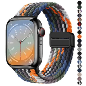 Magnetyczny nylonowy pasek pętli do Apple Watch Series 10 9 8 7 6 Ultra 2 pasek 38-49 mm - Zdjęcie 1 z 32
