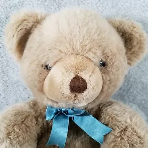 "Giocattolo imbottito vintage Mary Meyer peluche marrone orsacchiotto verde nastro 10" - Foto 1 di 9