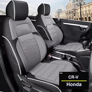 Car Seat Covers Set 5-Seats PU Leather Waterproof For Honda CRV 2017-2022 Gray - Picture 1 of 7