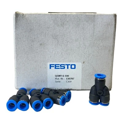 Festo QSMY-6-100 Y Connector 130787 -0.95…6BAR Push-Pull Principle Pack: 100 Pcs - Image 1 of 4