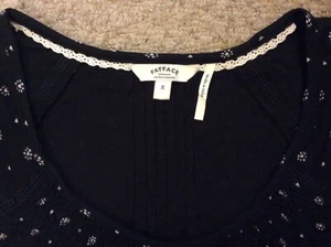 FATFACE size 8 black pattern dress with white pattern - Picture 1 of 5