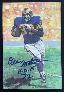 Ollie Matson Signed GLAC Goal Line Art Card Autograph DAMAGED Rams HOF JSA 2 - Picture 1 of 3
