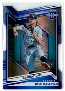 2022 ELITE EXTRA EDITION ASPIRATIONS BLUE DIE CUT JOSH KASEVICH /96 TORONTO BLUE - Picture 1 of 2