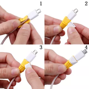 4Pcs protector saver cover for phones usb charger cable cord wire B-qk - Zdjęcie 1 z 19