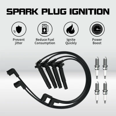 4 Spark Plug +Wire for 2.5 Subaru Impreza Forester Legacy Outback 05-11 671-4305 Foto 1 de 4