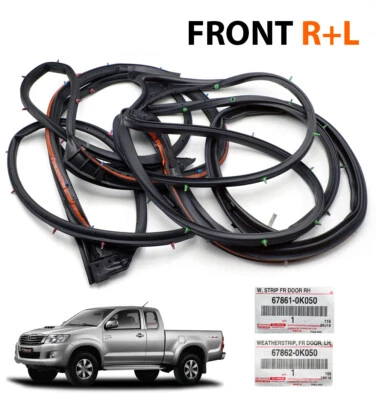 Pair Weatherstrip Door Rubber For Toyota Hilux Vigo Champ Cab 2012 13 14 2015 - Image 1 of 4
