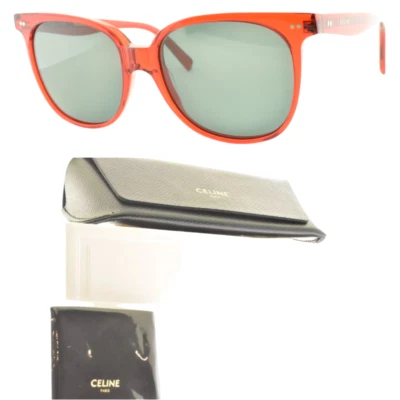 ¡¡NUEVO!! Gafas de sol unisex CELINE CL400022I 66N '3 57-17-145 rojo cuadrado borde completo Foto 1 de 4