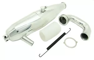 Aluminum metal Exhaust Pipe & Spring Fit HSP RC 1:8 Nitro Car 81084 1/8 - Picture 1 of 9