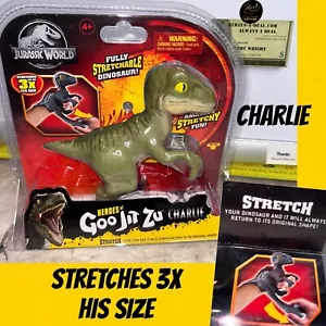 Heroes Of Goo Jit Zu Jurassic World CHARLIE dinosauro STRETCHY X3 taglia 2021 NUOVO - Foto 1 di 12
