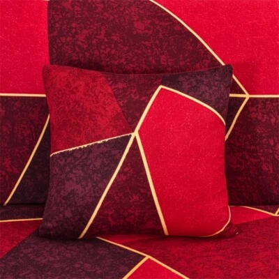 Geometric Printed Cushion Covers Square Throw Pillow Cases  18x18" Home Decor - Image 1 of 4