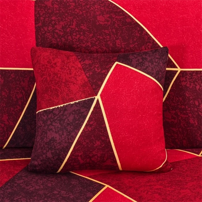 Geometric Printed Cushion Covers Square Throw Pillow Cases  18x18" Home Decor - Image 1 of 4