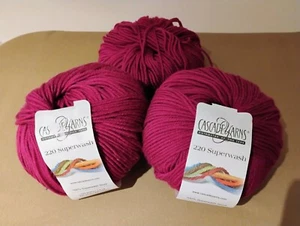 Cascade  220 Superwash Wool yarn 3.5 oz color 908 2+ skeins magenta 100% wool - Picture 1 of 3