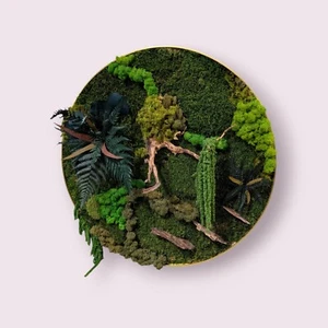Hanging Wall Decoration with Moss - Handmade, Art , Interior Design, Plants - Picture 1 of 10