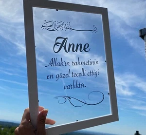 Anneler günü hediyesi Mutter Poster, Anneye hediye, türkisches Geschenk Mama - Bild 1 von 3