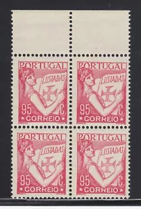 Portugal Sc 511 montado 1933 95c Lusiadas, hoja bloque de margen de 4, fresco, en muy buen estado. - Imagen 1 de 2