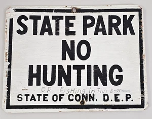 Letrero vintage del estado de Connecticut SIN CAZA ~ como está - Imagen 1 de 11