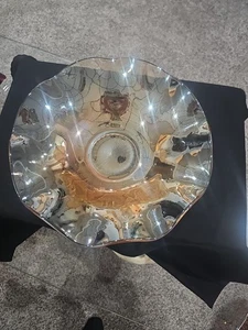 Vintage Jennette Glass iridescent Iris bowl - Picture 1 of 12