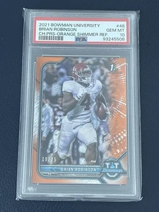 2021-22 Bowman University Chrome Rookie Orange Refractor /25 PSA 10 Washington - Picture 1 of 3